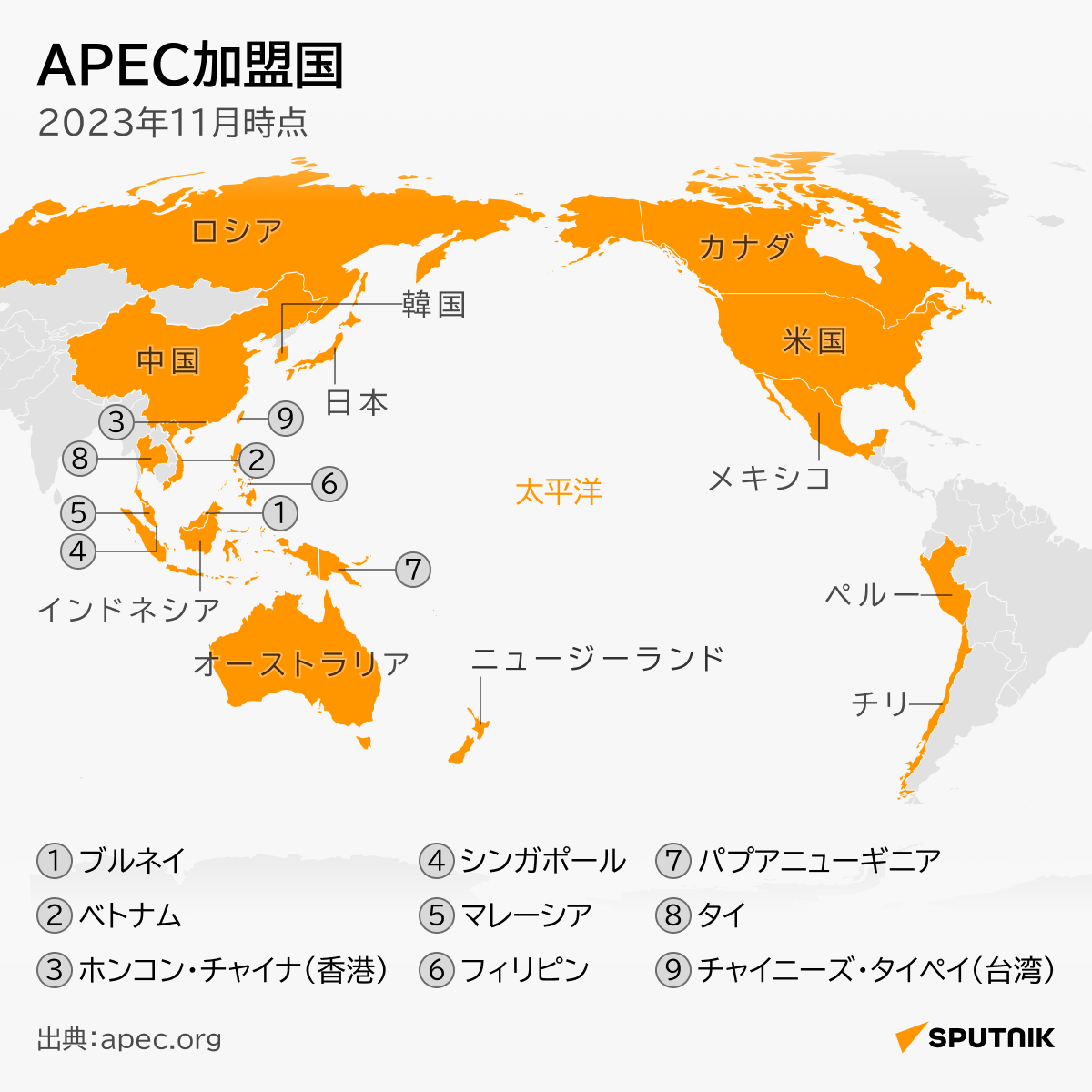APEC加盟国 - Sputnik 日本