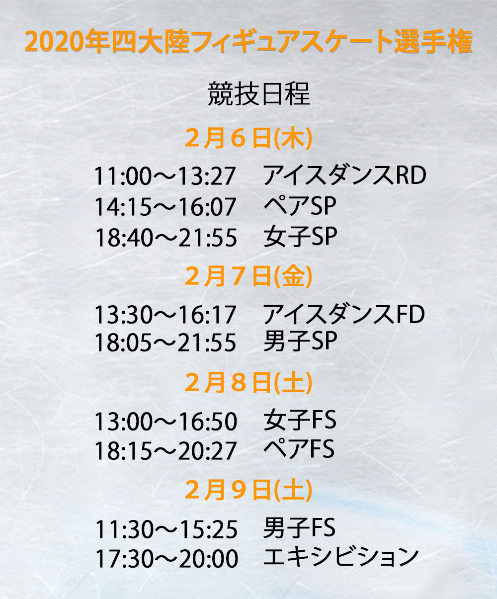 2020年四大陸フィギュアスケート選手権の競技日程 - Sputnik 日本