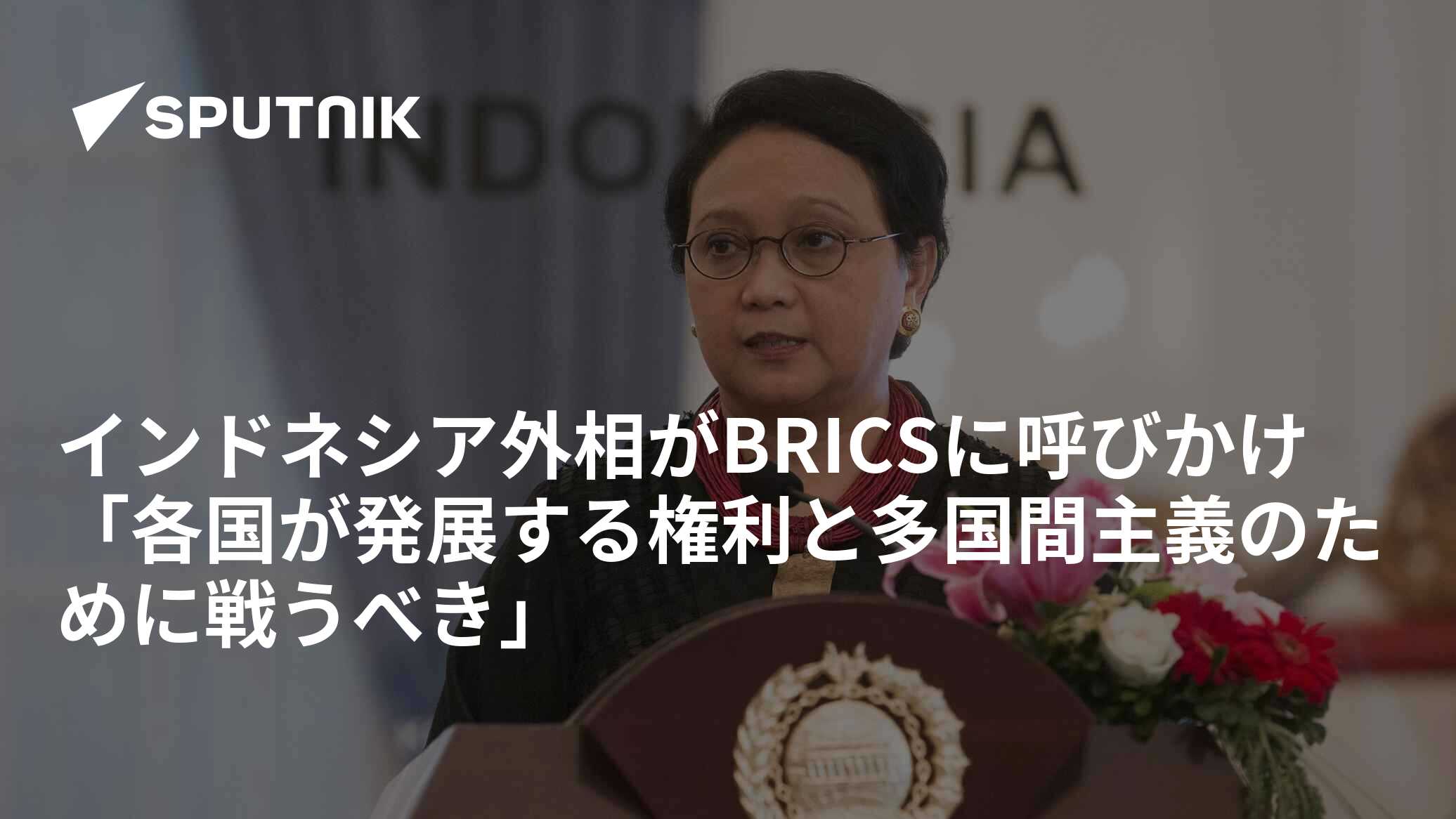 インドネシア外相がBRICSに呼びかけ　「各国が発展する権利と多国間主義のために戦うべき」