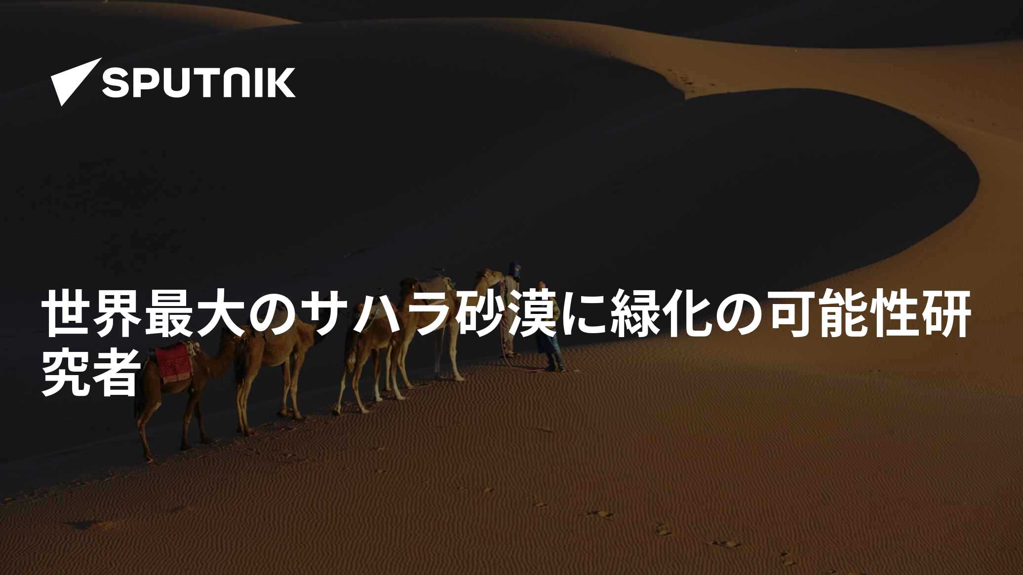 世界最大のサハラ砂漠に緑化の可能性研究者 - 2017年7月7日, Sputnik 日本