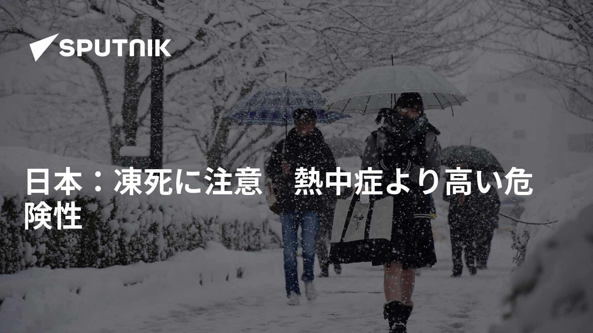 日本:凍死に注意 熱中症より高い危険性 - 2018年2月4日, Sputnik 日本