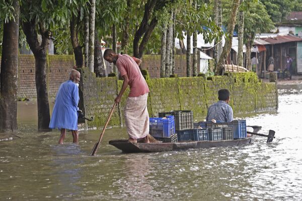 バングラデシュ、スナムガンジの洪水によって浸水した地区（2020年7月14日） - Sputnik 日本