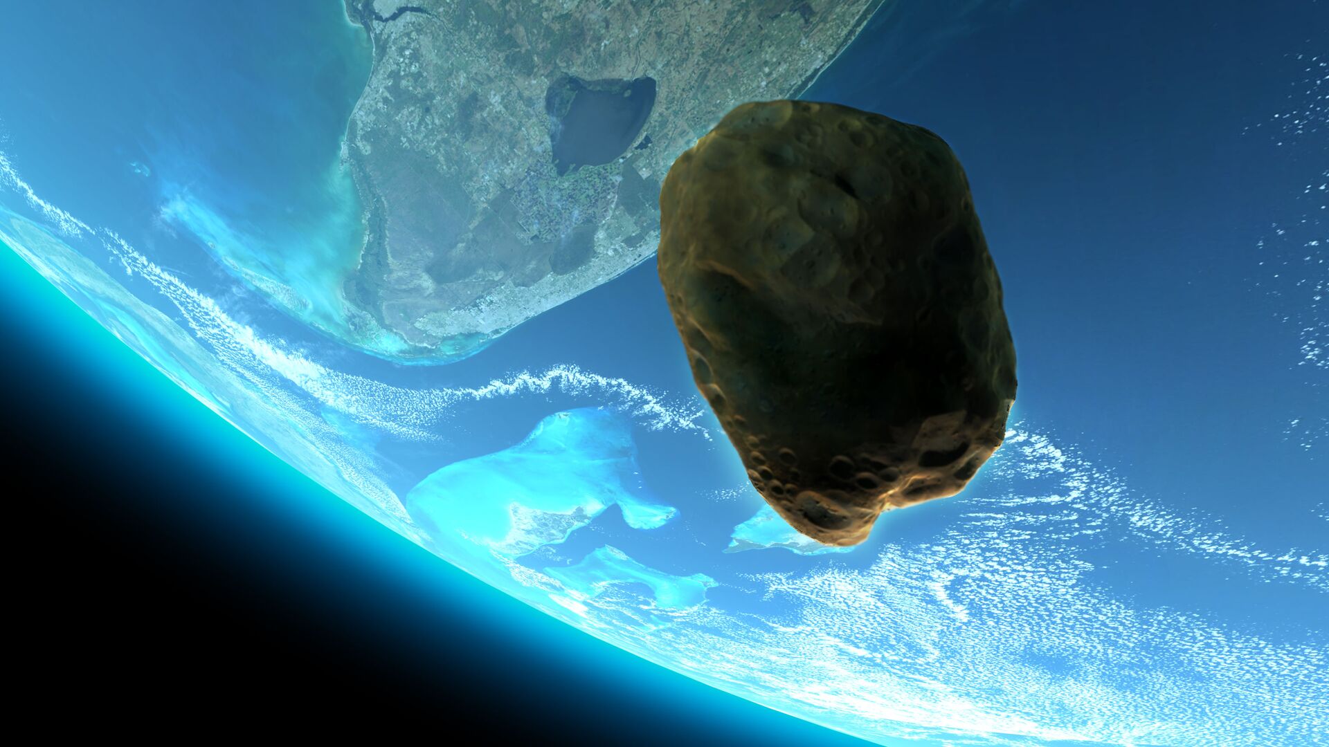 Астероид на фоне Земли - Sputnik 日本, 1920, 09.01.2022