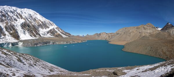ネパール、ヒマラヤのアンナプルナ山脈にあるティリチョ湖。標高4919メートルに位置する世界で最も高い場所にある湖 - Sputnik 日本
