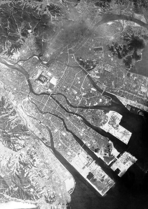 原爆が投下される前の広島市の航空写真（1945年8月6日撮影） - Sputnik 日本