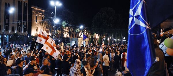 ジョージア NATOの旗 ジョージア NATOの旗 - Sputnik 日本