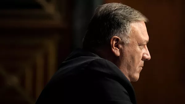 U.S. Secretary of State Mike Pompeo testifies during a Senate Foreign Relations Committee hearing on the State Department's 2021 budget, in the Dirksen Senate Office Building, in Washington, D.C., U.S., July 30, 2020.
