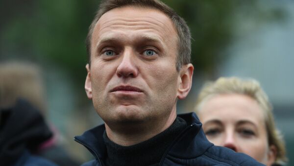 Политик Алексей Навальный на согласованном митинге - Sputnik 日本