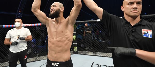 Чеченский боец Хамзат Чимаев после победы Чеченский боец Хамзат Чимаев после победы - Sputnik 日本