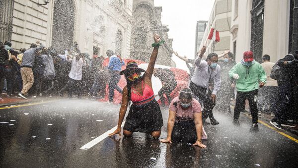Демонстрация против нового правительства в Лиме, Перу - Sputnik 日本