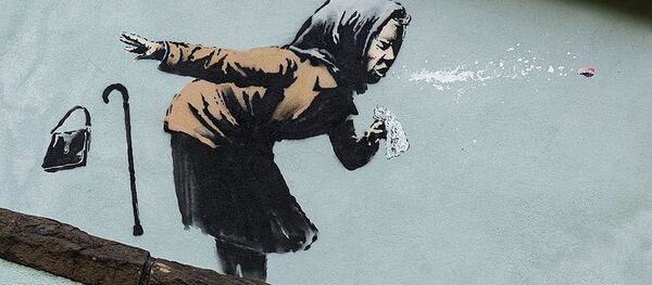 Новое граффити Бэнкси Новое граффити Бэнкси - Sputnik 日本