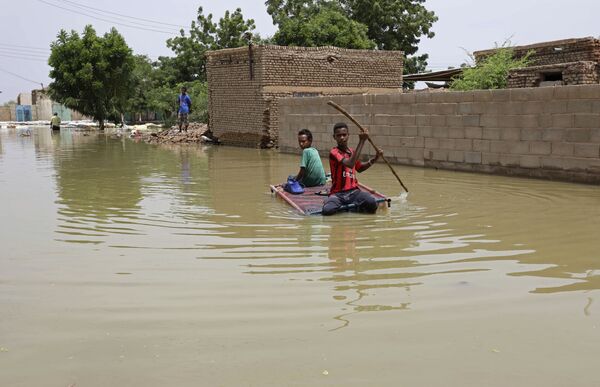 ナイル川が氾濫し洪水が発生したスーダンの首都ハルツーム（9月17日撮影） - Sputnik 日本