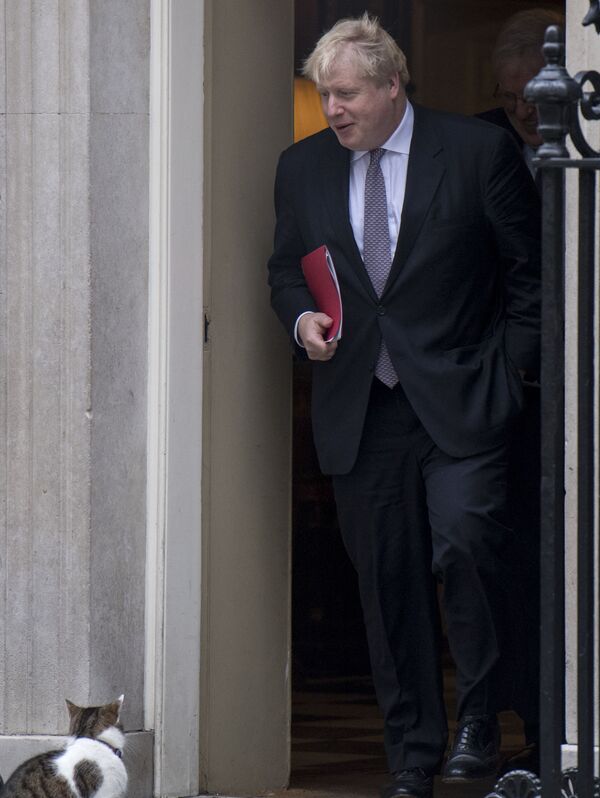 英国のボリス・ジョンソン首相と首相官邸ネズミ捕獲長のラリー - Sputnik 日本