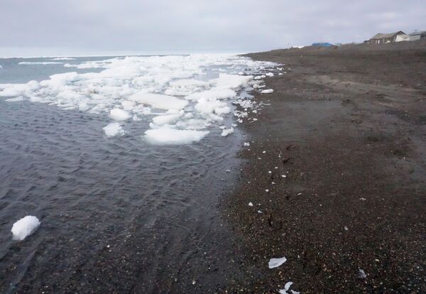 米アラスカ州ウトキアグヴィク沖に見られる流氷のかけら - Sputnik 日本