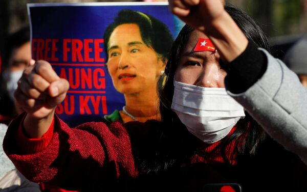 ミャンマーで起きた軍事クーデターに対しての抗議 - Sputnik 日本