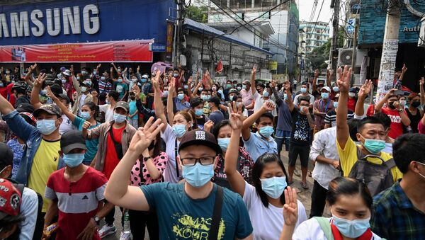 ミャンマー 抗議デモ - Sputnik 日本