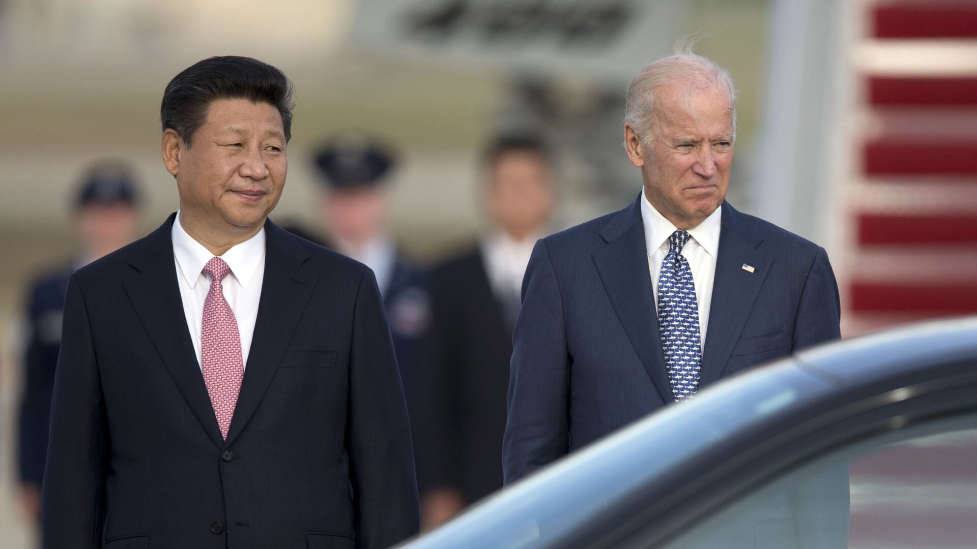  Председатель Китайской Народной Республики Си Цзиньпин и Вице-президент Джо Байден в США, 2015 год  - Sputnik 日本, 1920, 09.11.2021