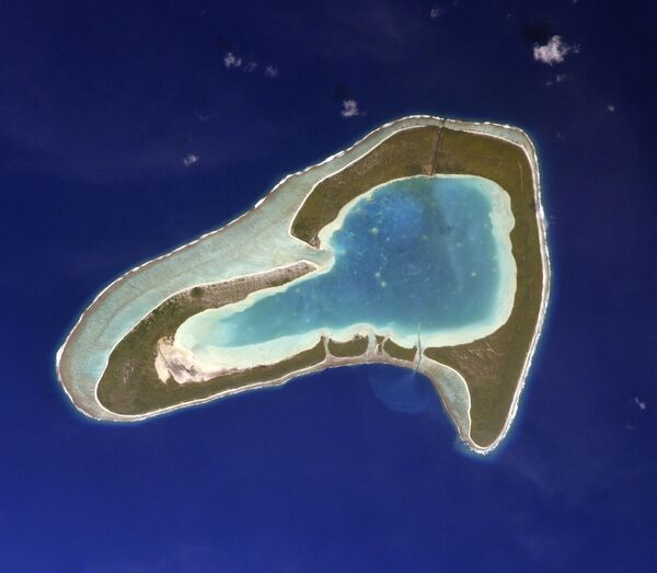 フランス領ポリネシア・ソシエテ諸島のトゥバイ島（撮影：セルゲイ・クド・スベルチコフ宇宙飛行士） - Sputnik 日本