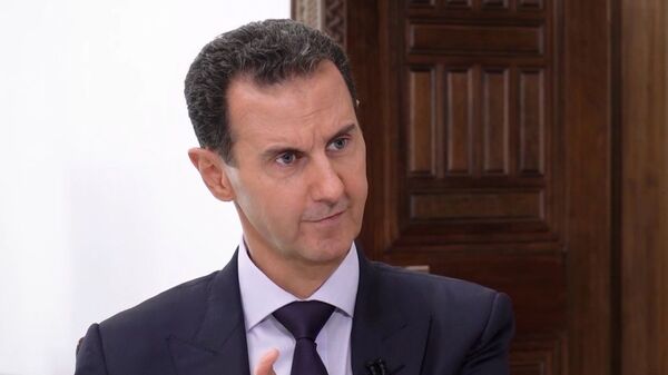 Президент Сирийской Арабской Республики Башар Асад во время интервью информационному агентству РИА Новости - Sputnik 日本