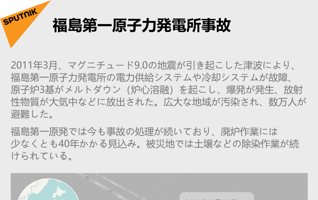 福島第一原子力発電所事故 - 2021年3月9日, Sputnik 日本