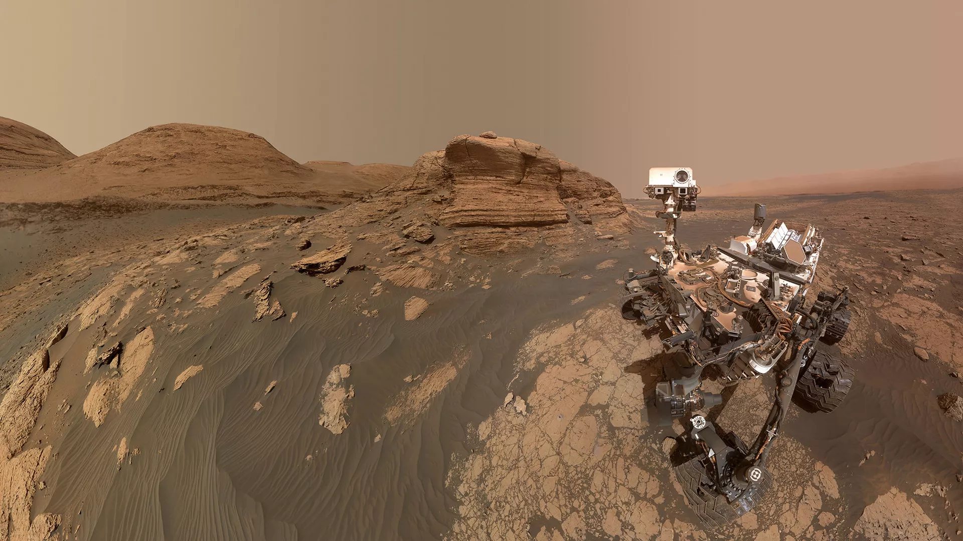 火星探査機「キュリオシティ」の自撮り画像