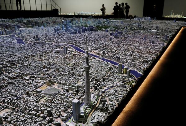 「森ビルアーバンラボ」に設置された東京模型。スカイツリー周辺 - Sputnik 日本