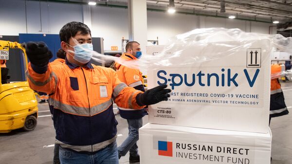 Доставка вакцины Sputnik V на склад в грузовой терминал Москва Карго - Sputnik 日本