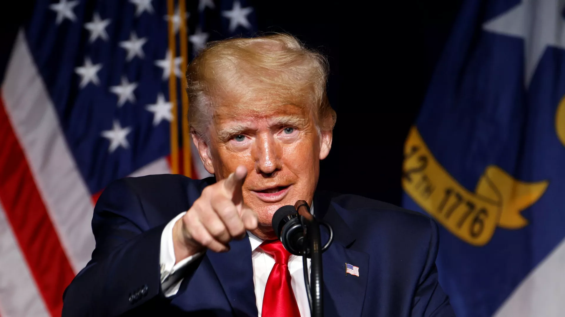 Отставной американский президент Дональд Трамп на съезде республиканцев в Северной Каролине - Sputnik 日本, 1920, 11.06.2021