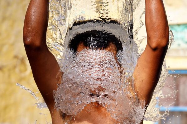 インド・ラージャスターン州で水浴びをする男性 - Sputnik 日本