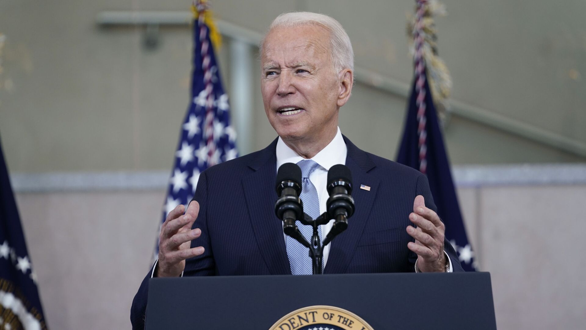 President Joe Biden delivers a speech on voting rights at the National Constitution Center, Tuesday, July 13, 2021, in Philadelphia. - Sputnik 日本, 1920, 22.07.2021