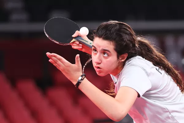 東京五輪・卓球女子シングルス予選の試合に臨むシリアのヘンド・ザザ選手(12) 東京五輪・卓球女子シングルス予選の試合に臨むシリアのヘンド・ザザ選手(12) - Sputnik 日本
