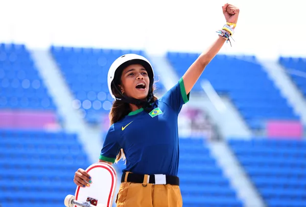 東京五輪の女子スケートボード・ストリートに出場したブラジルのライッサ・レアウ選手(13) 東京五輪の女子スケートボード・ストリートに出場したブラジルのライッサ・レアウ選手(13) - Sputnik 日本