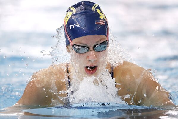 米国の女子水泳代表のケーティ・グライムズ選手（15）。東京五輪では400メートル自由形に出場予定 - Sputnik 日本