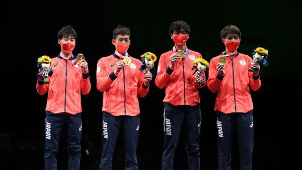 東京五輪　フェンシング男子エペ団体で、日本が金メダル - Sputnik 日本