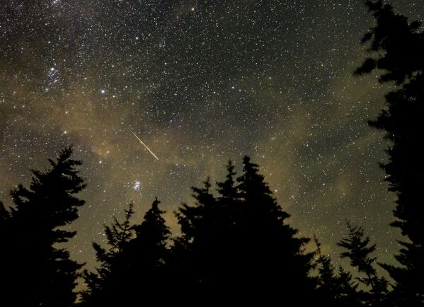 米ウェストバージニア州スプルースノブ上空でみられたペルセウス座流星群の流れ星 - Sputnik 日本