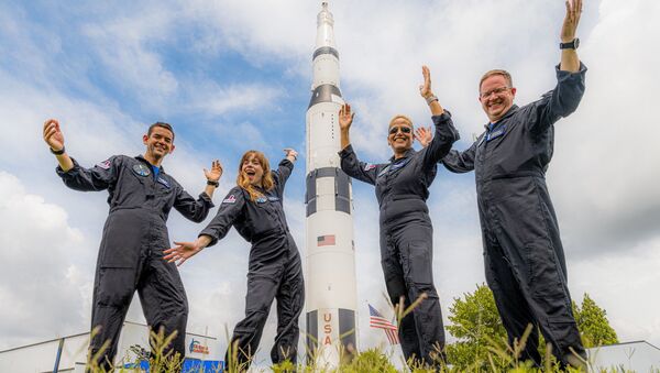宇宙旅行ミッション「Inspiration4」の乗客（クリス・センブロスキー氏、ショーン・プロクター氏、ジャレド・アイザックマン氏、ヘイリー・アルセノー氏） - Sputnik 日本