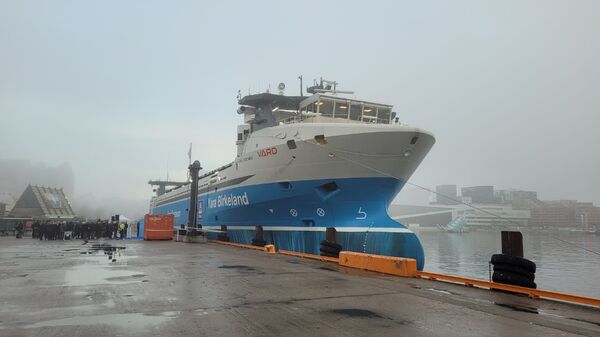 Электрическое автономное грузовое судно Yara Birkeland в Норвегии - Sputnik 日本