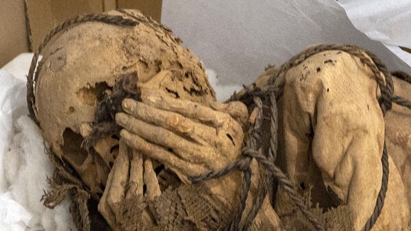 Обнаруженная мумия во время археологических раскопок в Перу  - Sputnik 日本