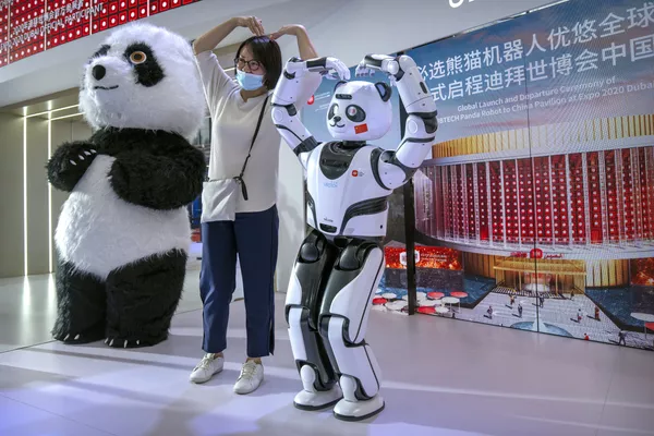 Робот-панда на World Robot Conference в Пекине 