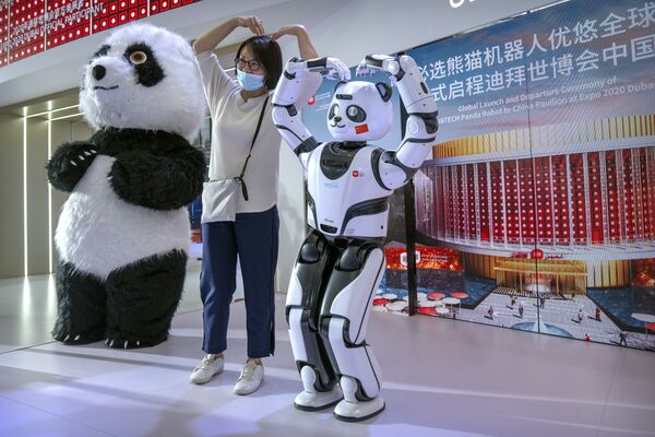 中国のロボット会社「UBTech」開発のロボットパンダ。ロボットの展示会「World Robot Conference」で披露された（中国・北京、9月11日） - Sputnik 日本