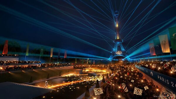 Визуализация церемонии открытия Олимпийских игр 2024 года в Париже  - Sputnik 日本
