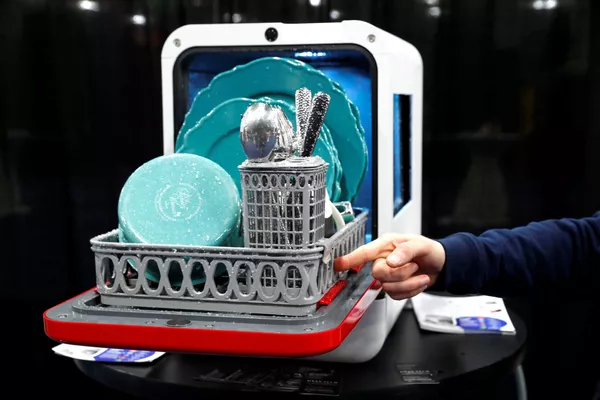 CES 2022の公式メディアイベント「CES Unveiled」で展示された、フランス・Daan Technologies社の超小型食器洗浄機「Bob」（3日、米ネバダ州・ラスベガス） - Sputnik 日本