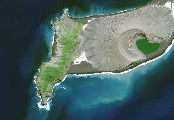 噴火前のフンガ・トンガ＝フンガ・ハアパイ火山（2021年4月10日） - Sputnik 日本