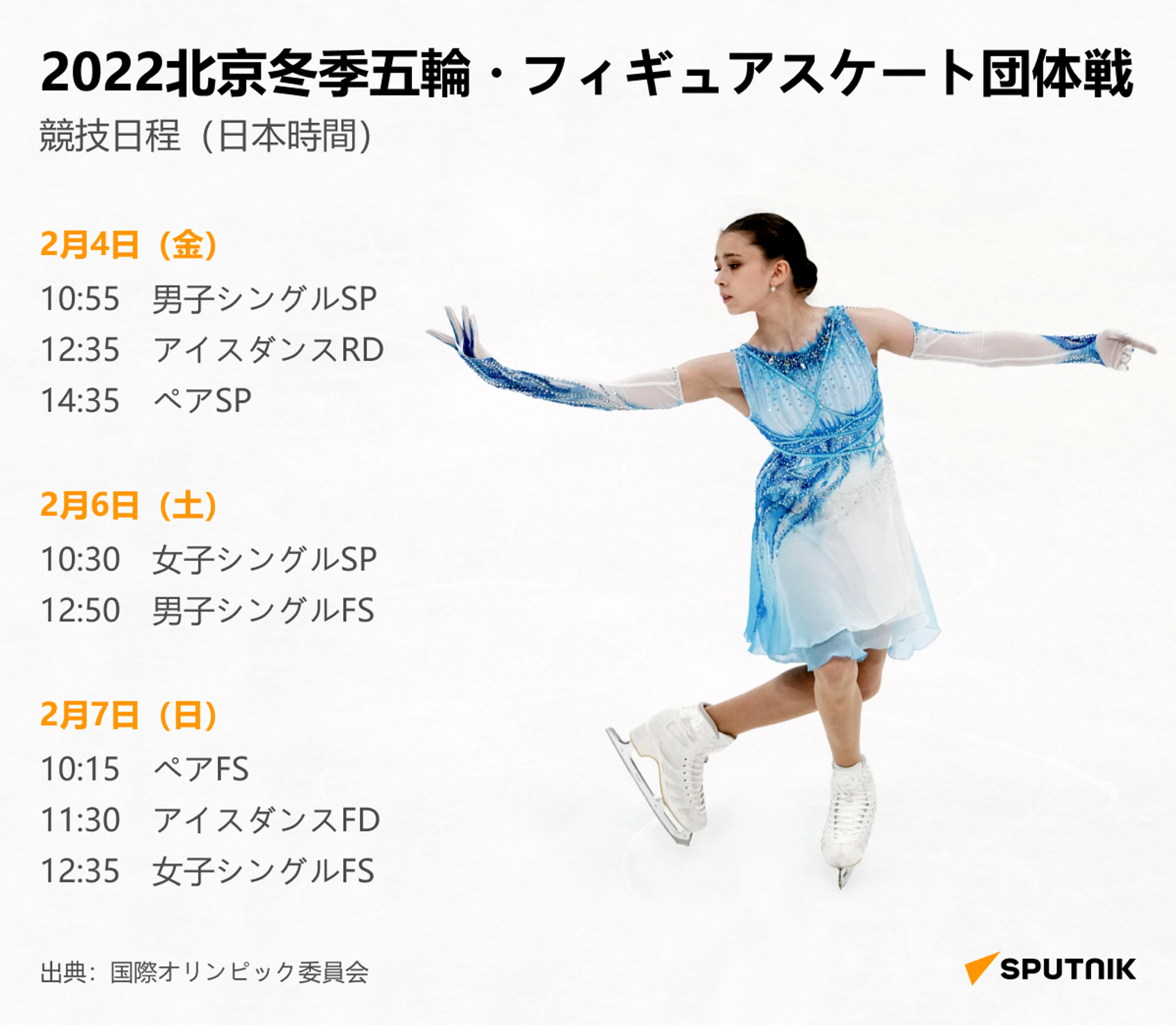 北京オリンピック・フィギュアスケート競技日程 - Sputnik 日本, 1920, 03.02.2022