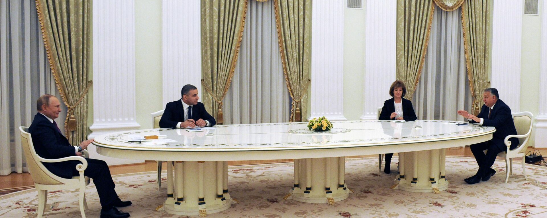 Переговоры президента РФ В. Путина с премьер-министром Венгрии В. Орбаном - Sputnik 日本, 1920, 02.02.2022