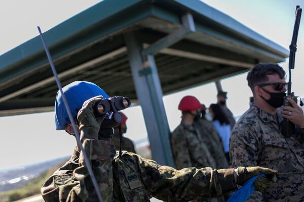 共同訓練を見学する「水陸機動団」隊員と米海兵隊員（カリフォルニア州・オーシャンサイド、9日） - Sputnik 日本