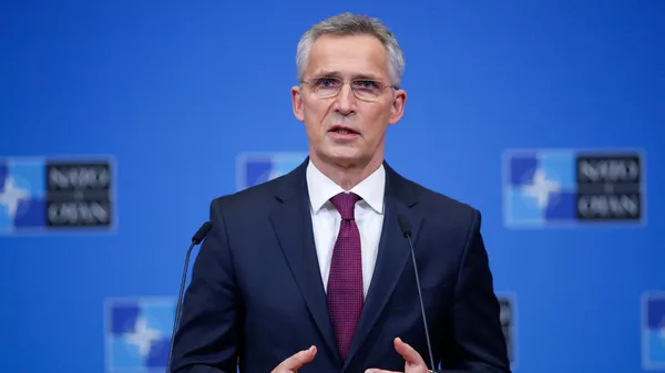 Генеральный секретарь НАТО Йенс Столтенберг выступает на встрече министров обороны стран НАТО в Брюсселе, Бельгия - Sputnik 日本