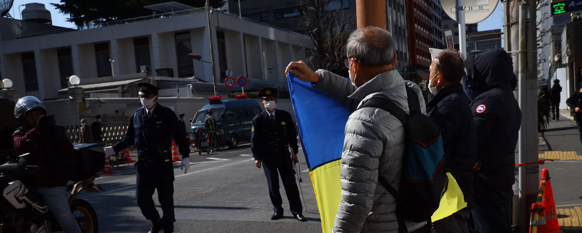 東京のロシア大使館前　ウクライナ情勢をめぐり反戦デモ - Sputnik 日本, 1920, 18.03.2022