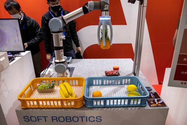 2022国際ロボット展で展示されている「アセントロボティクス」のピッキングロボット（東京都江東区、9日） - Sputnik 日本