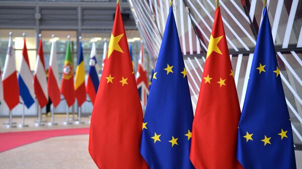 欧州連合と中国の旗 - Sputnik 日本